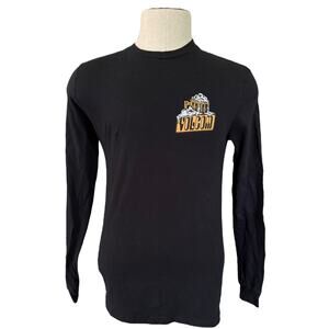 Volcom Black Long Sleeve Cotton Always Frothing Shirt Small